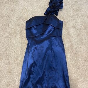 Royal Blue One Shoulder Dress